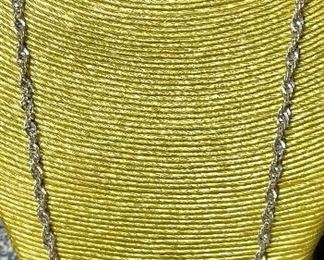 Vintage Milor Italy Sterling Silver Twist Chain Necklace - Weighs 43.2 Grams Total