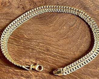 Milor Italy 14k Yellow Gold Chain Bracelet - Weighs 3.7 Grams - 7.5" Long