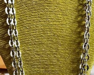  Extra Long Sterling Silver Link Necklace - Weighs 58 Grams