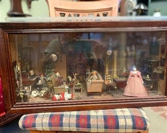 Christmas scene shadow box