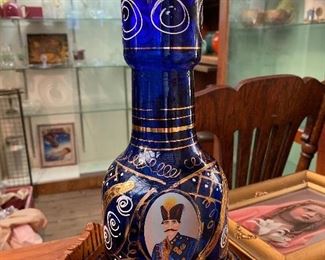 Antique cobalt blue vase