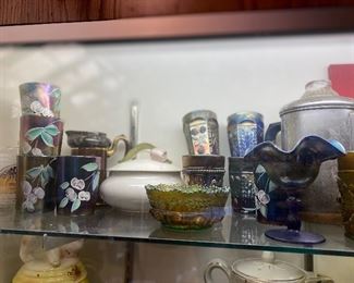 Carnival glass, Goebel, coffee Percolator