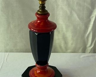 Retro Two Tone Houze Glass Lamp measuring 13".