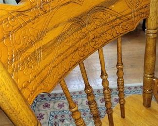 4 carved chairs