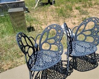 Butter Fly Chairs  Cast Iron 