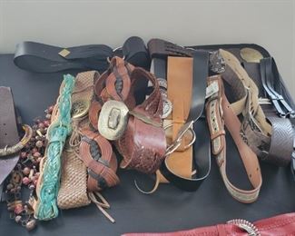 Designer Belts and clothing.
Women's designer clothing in small sizes