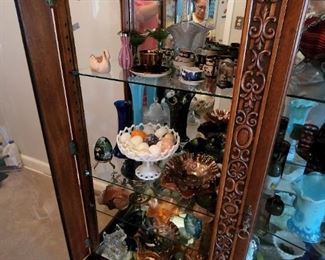 Display cabinet and various glass