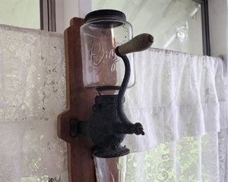 Antique Crystal Coffee grinder