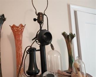 Candlestick phone lamp