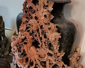 Vintage Asian Soapstone vase