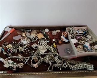 We have many many many many many many pieces of costume jewelry as well Sterling and Gold too