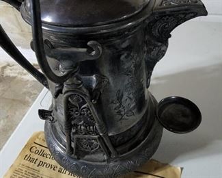 Patented copy of the Historical tilting water pitcher that was given to President James  Garfield in 1868 by Reed and Barton