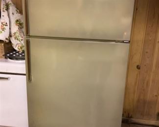 Avocado Green Hotpoint Refrigerator    