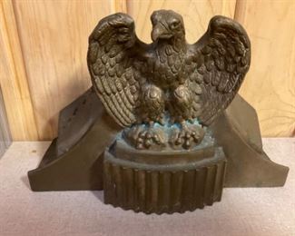 Rare 1930’s brass Eagle Fire Hose Holder