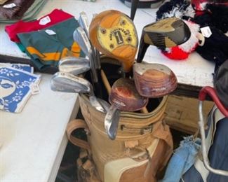 Vintage Wood Golf Clubs 