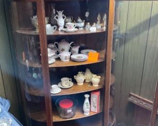 Curio Cabinet with Curved Glass