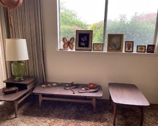 Mid-Century Coffee Table & End Tables