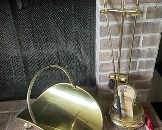 Fireplace Set & Wood Holder