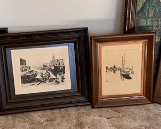 4 Prints by Lionel Barrymore