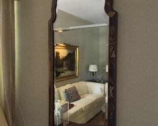 Chinoiserie beveled mirror