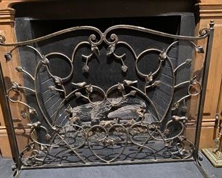 Custom iron fire screen