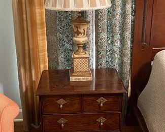 Pair of night stands and matching lamps