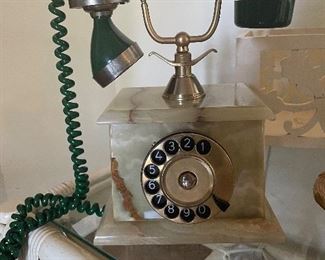 Old marble telephone