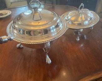 Silver chafing dishes