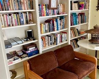 Modern suede sofa and loveseat