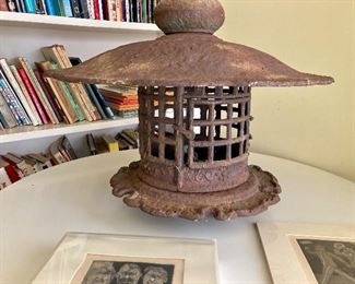 Cast iron Chinese garden lantern