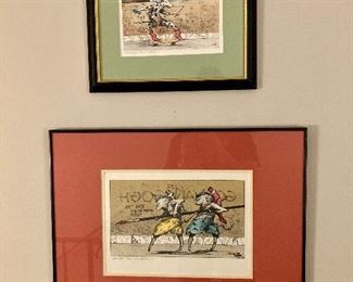 Pair of signed prints by Bo Sterk