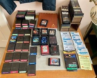 Vintage video games from Colecovision, Atari 2600, and Texas Instruments TI-99/4A