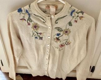 Vintage 1950’s needlepoint sweater