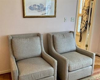 Pair of new high back “Calvin” swivel rockers from Spectra Home