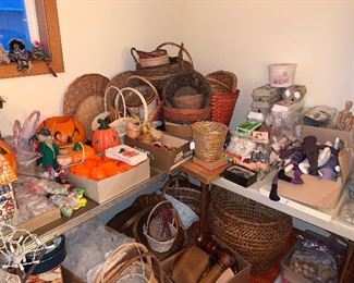 Baskets, Halloween, misc craft supplies