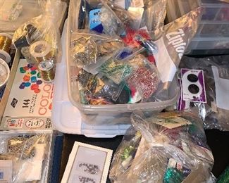 More beads - bins and bins full - glass, foil, seed, plastic, stones and more