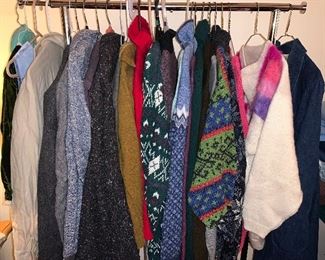 Vintage wool and cotton sweaters and blazers