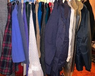 Vintage skirts (mostly wool), mens suits