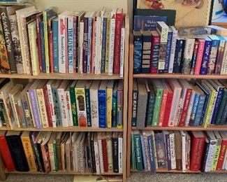 Novels, cookbooks, gardening, art books, travel books, household/self-help books