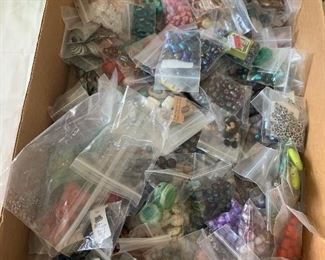 Trays and trays of beads