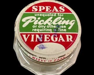 4-PCS VINTAGE SPEAS VINEGAR JAR SET WITH SPEAS LIDS