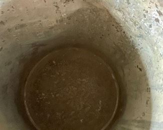 ANTIQUE COBLE DAIRY COTTAGE CHEESE CAN WITH 2-TOOLS