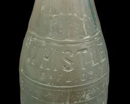 VINTAGE WHISTLE BEVERAGE BOTTLE W/CAP