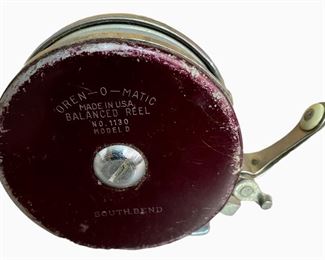 VINTAGE/ANTIQUE “OREN-O-MATIC” BALANCED REEL   NO.  1130, MODEL D, SOUTH BEND