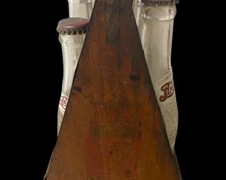 ANTIQUE PEPSI CRATE W/6 BOTTLES
