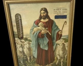 ANTIQUE “DR. BEBE H. PATTEN” ADVERTISING THERMOMETER