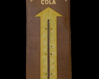 ANTIQUE ROYAL CROWN COLA THERMOMETER - BROWN