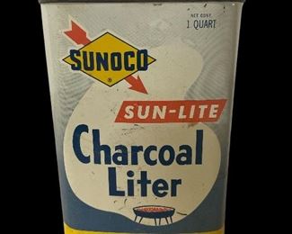 VINTAGE/ANTIQUE SUNOCO SUN-LITE CHARCOAL LITER