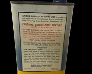 VINTAGE/ANTIQUE SUNOCO SUN-LITE CHARCOAL LITER