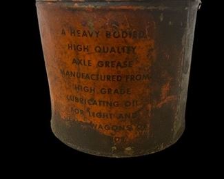 VINTAGE/ANTIQUE RED TOP AXLE GREASE LIGHT TIN